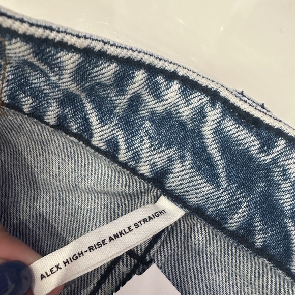 $225 Rag & Bone Alex High Rise Ankle Straight Jean In Venice Size 26 - Picture 10 of 11